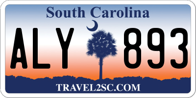 SC license plate ALY893