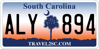 SC license plate ALY894