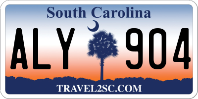 SC license plate ALY904