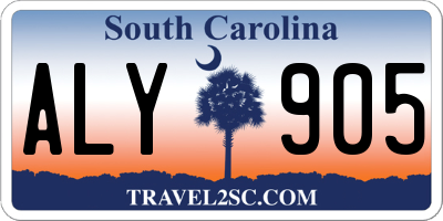 SC license plate ALY905