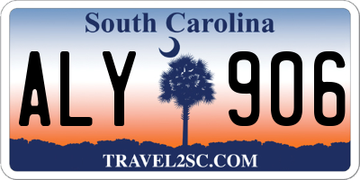 SC license plate ALY906