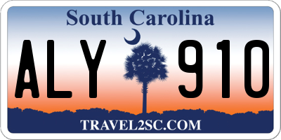 SC license plate ALY910