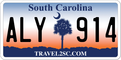 SC license plate ALY914