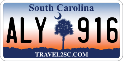 SC license plate ALY916