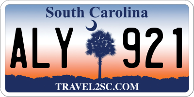 SC license plate ALY921