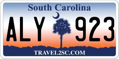 SC license plate ALY923