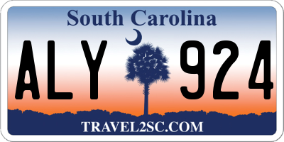 SC license plate ALY924
