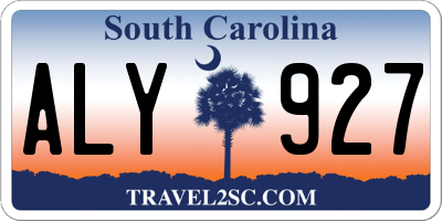 SC license plate ALY927