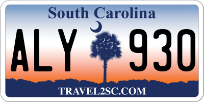 SC license plate ALY930