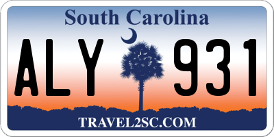 SC license plate ALY931
