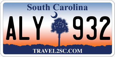 SC license plate ALY932