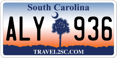 SC license plate ALY936