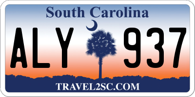 SC license plate ALY937