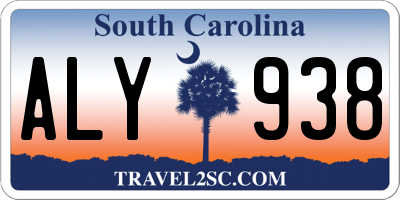 SC license plate ALY938