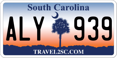 SC license plate ALY939