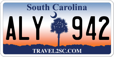 SC license plate ALY942