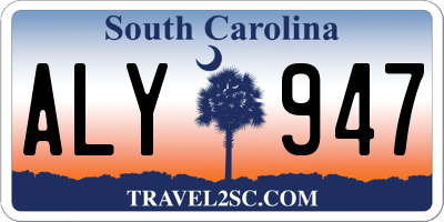 SC license plate ALY947