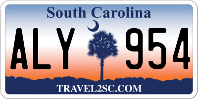 SC license plate ALY954
