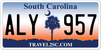 SC license plate ALY957