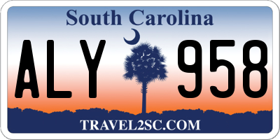 SC license plate ALY958
