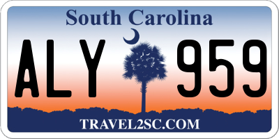 SC license plate ALY959