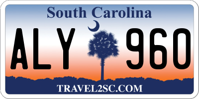 SC license plate ALY960