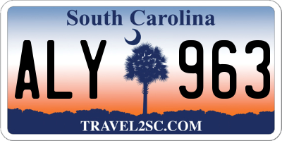 SC license plate ALY963