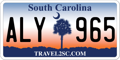 SC license plate ALY965