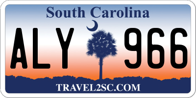 SC license plate ALY966