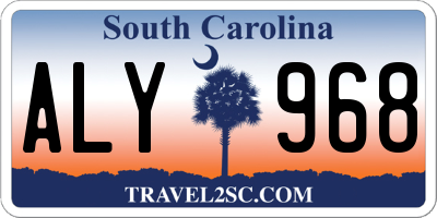 SC license plate ALY968