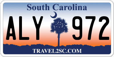 SC license plate ALY972