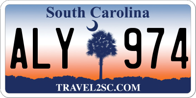 SC license plate ALY974