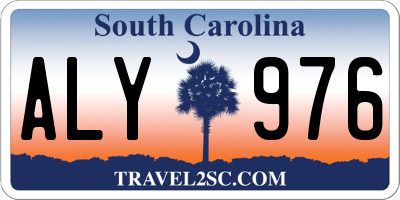 SC license plate ALY976