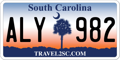 SC license plate ALY982