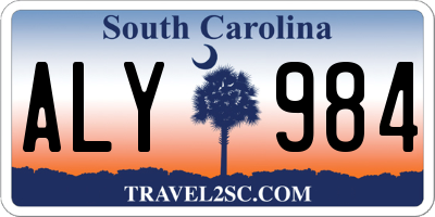 SC license plate ALY984