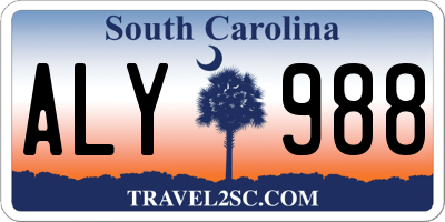 SC license plate ALY988