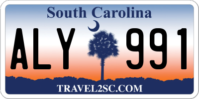 SC license plate ALY991