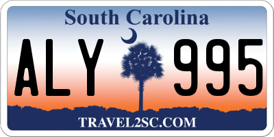 SC license plate ALY995