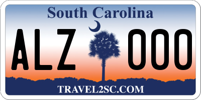 SC license plate ALZ000