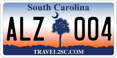 SC license plate ALZ004