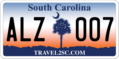 SC license plate ALZ007