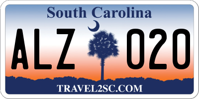 SC license plate ALZ020