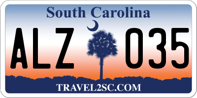 SC license plate ALZ035