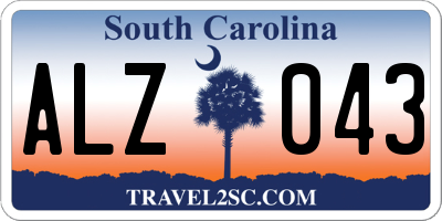 SC license plate ALZ043
