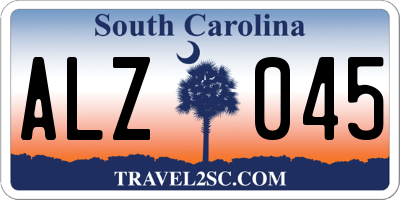 SC license plate ALZ045