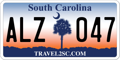 SC license plate ALZ047