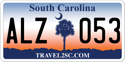 SC license plate ALZ053