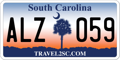 SC license plate ALZ059
