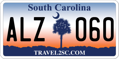 SC license plate ALZ060