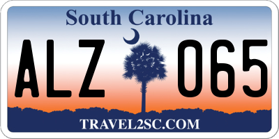 SC license plate ALZ065